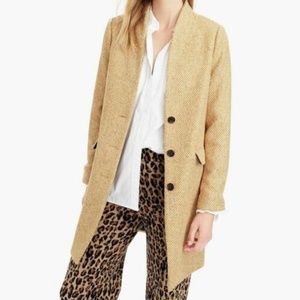 J. Crew Wool Topcoat in English Herringbone Wool